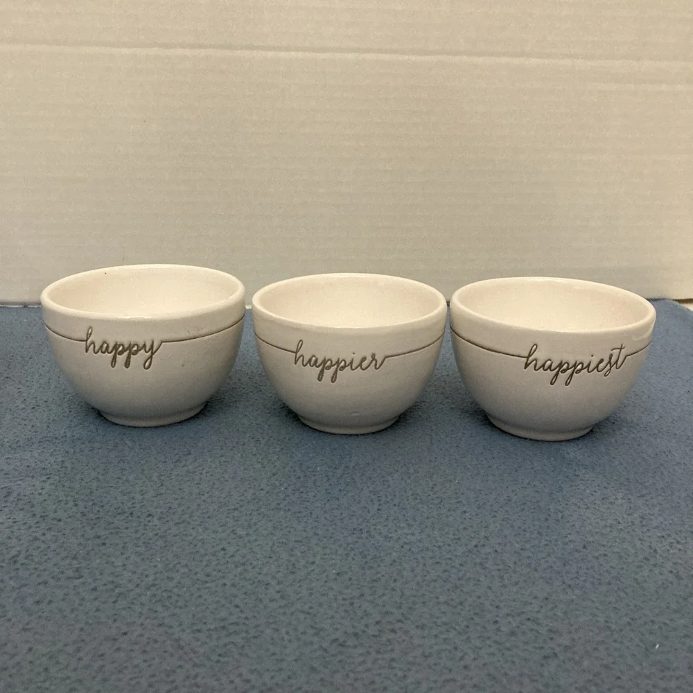 Mud Pie White Happy Dip Cup Set - 